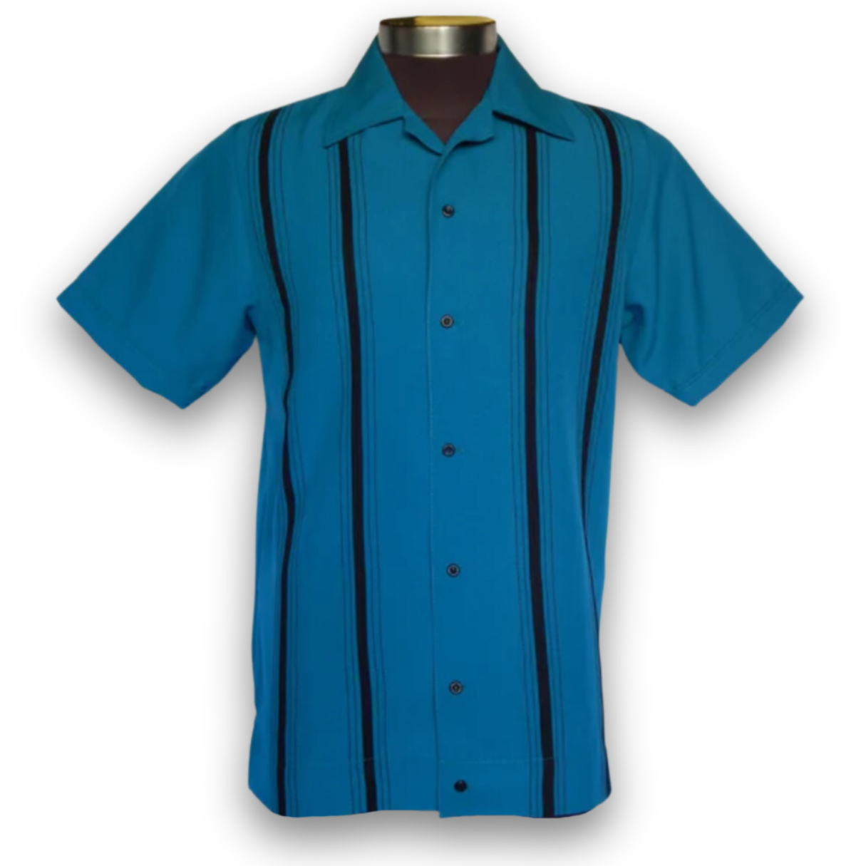 Nifty50's Cruisin Double Stripe Men's Shirt - Front | Nichole Jade Rockabilly Boutique