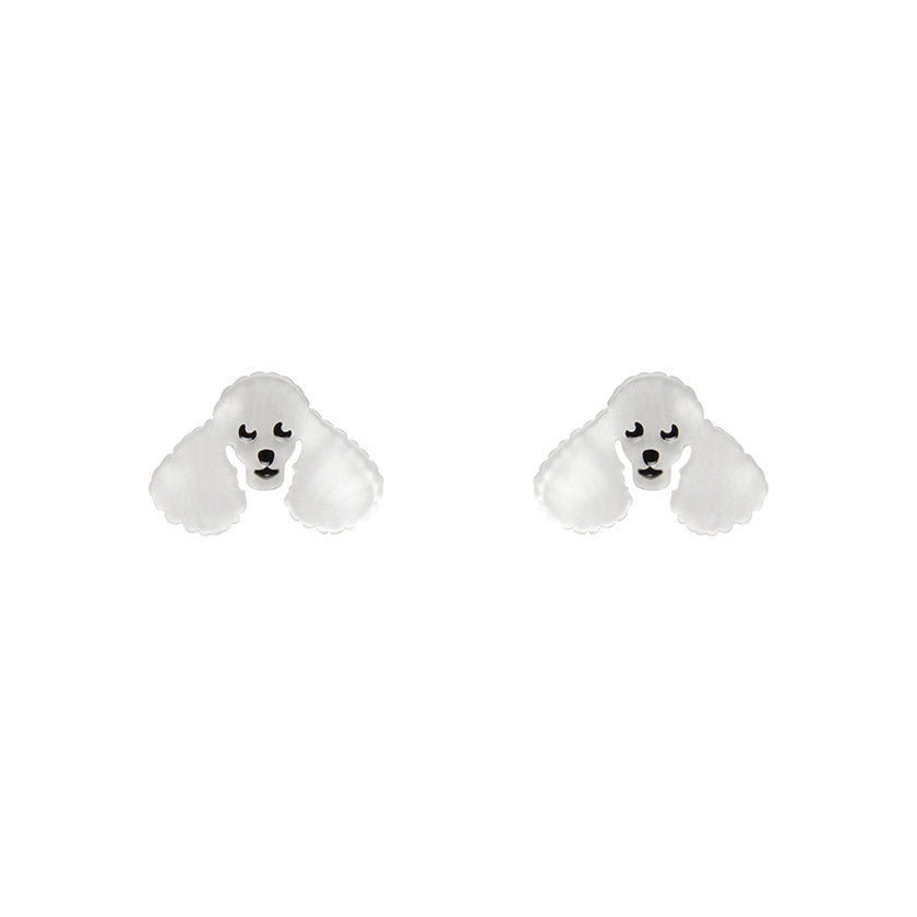 Erstwilder PH1EE06WHS Poodle Ripple Stud Earrings - Nichole Jade Rockabilly Boutique