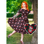 Dolly & Dotty V333-66 Rockabilly Skulls & Roses Darlene Swing Dress - Nichole Jade Rockabilly Boutique