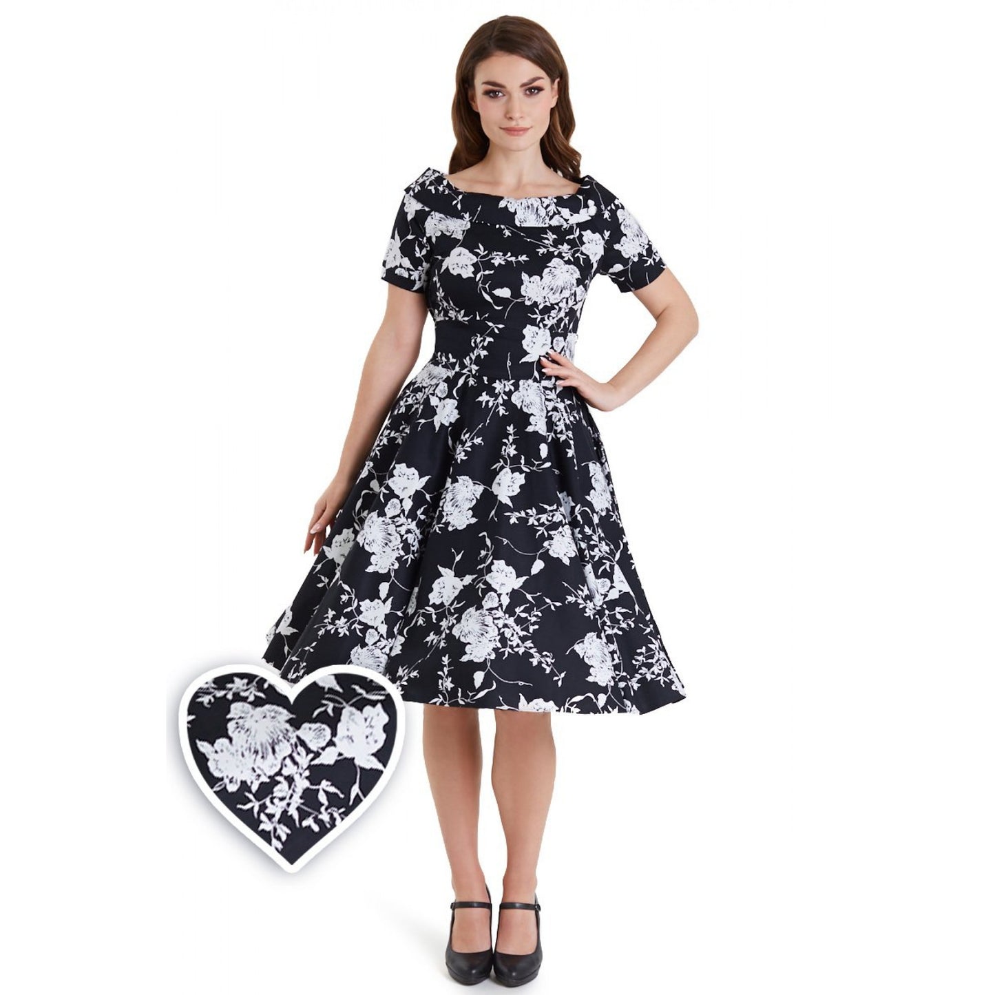 Dolly & Dotty V333 MonoFlo Swing Dress - Nichole Jade Rockabilly Boutique