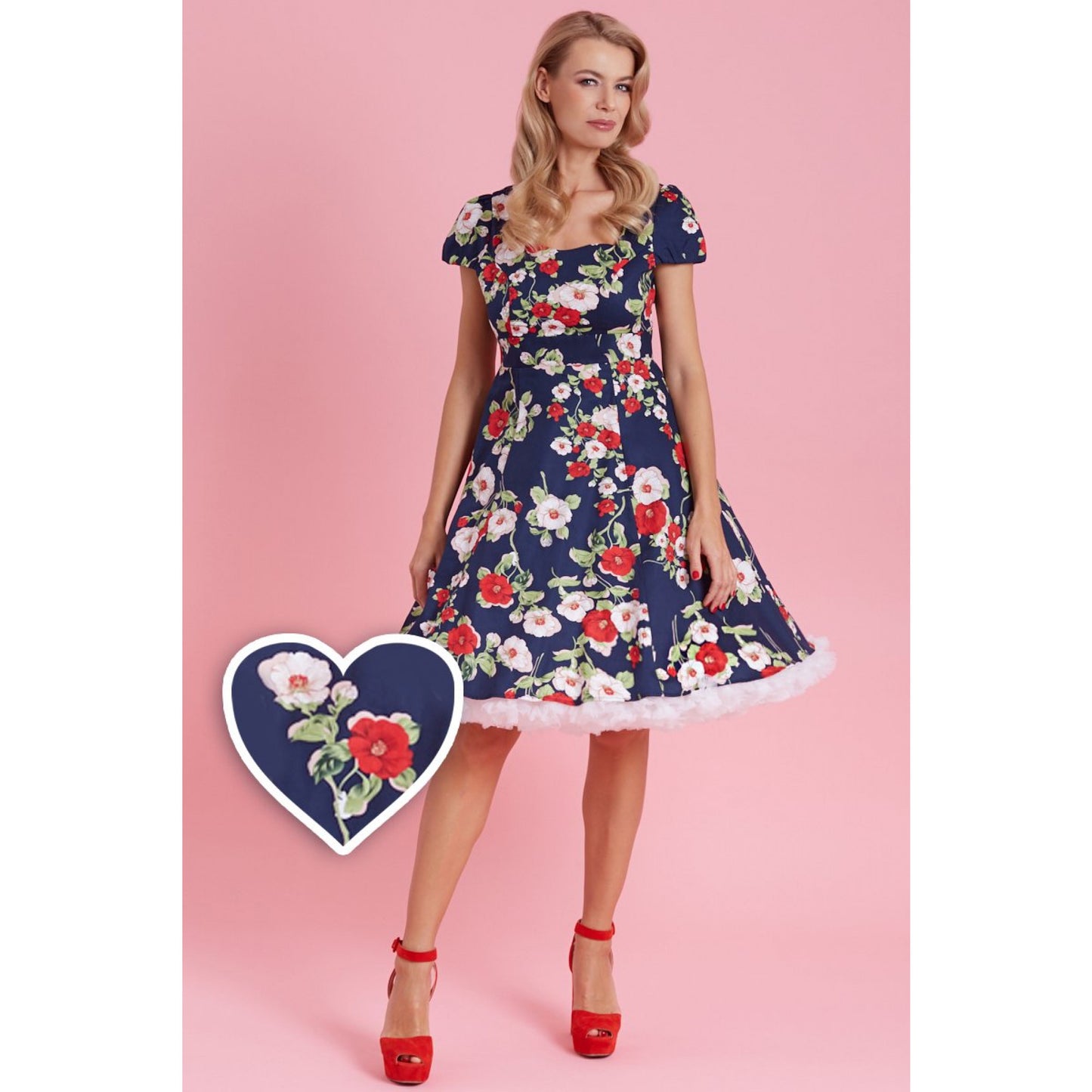 Dolly & Dotty Claudia Floral Swing Dress