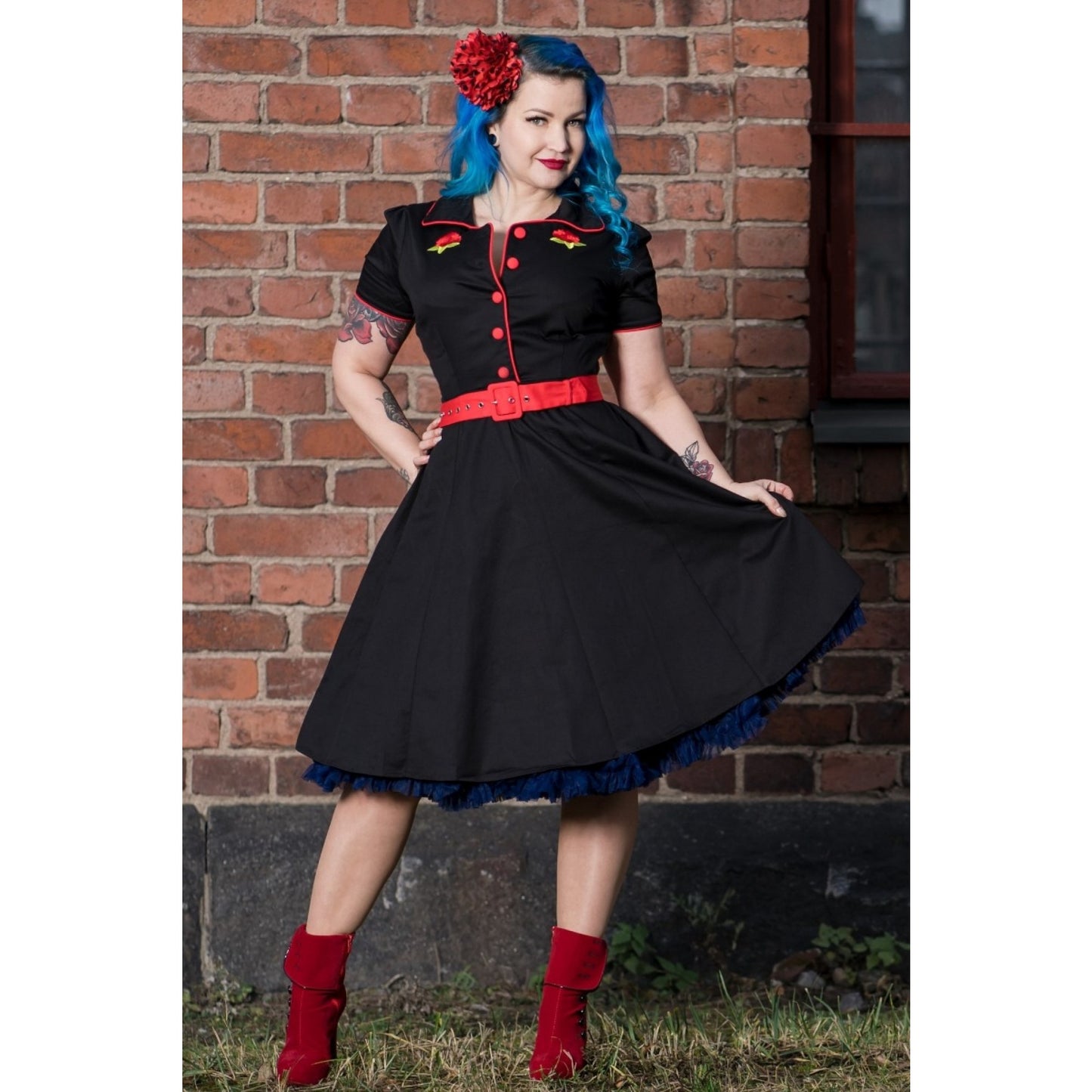 Dolly & Dotty Sherry Rockabilly Diner Swing Dress