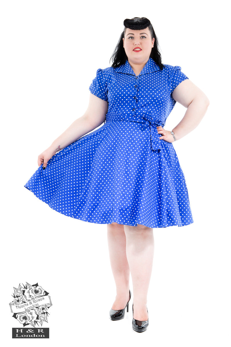 Hearts & Roses 6839 Small Polka Dot Tea Dress - Nichole Jade Rockabilly Boutique