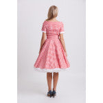 Dolly & Dotty V333-RedGih Darlene Retro Gingham Swing Dress - Nichole Jade Rockabilly Boutique
