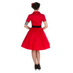 Dolly & Dotty V668-PlainRed Penelope Rockabilly Shirt Dress - Nichole Jade Rockabilly Boutique