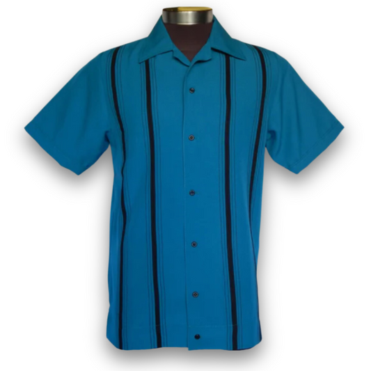 Nifty50's Cruisin Double Stripe Men's Shirt - Nichole Jade Rockabilly Boutique