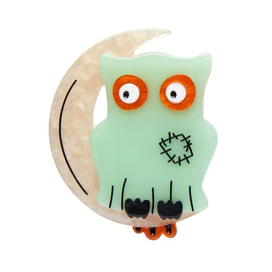 Erstwilder AP1BH11 A Most Ghostly Owl Brooch - Nichole Jade Rockabilly Boutique
