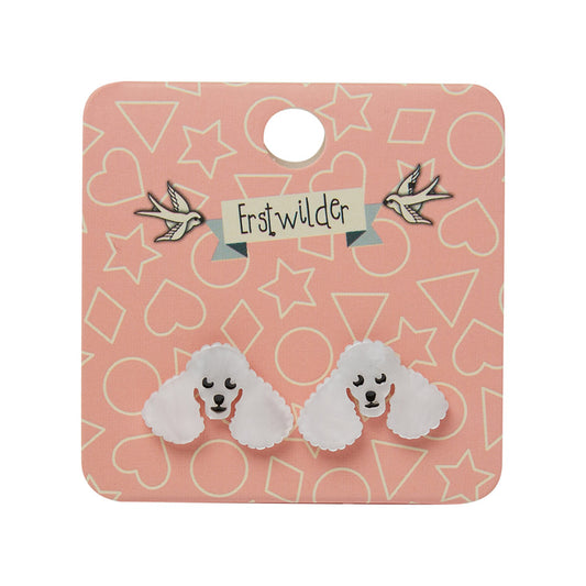 Erstwilder PH1EE06WHS Poodle Ripple Stud Earrings - Nichole Jade Rockabilly Boutique