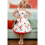 Dolly & Dotty 1695-22 Claudia Cherry & Polka Dot Swing Dress - Nichole Jade Rockabilly Boutique