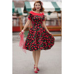 Dolly & Dotty V333-31 Darlene Cute Cherry Swing Dress - Nichole Jade Rockabilly Boutique