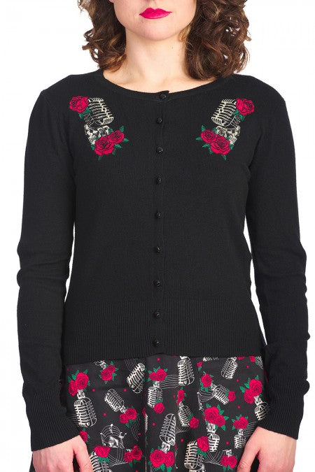 Banned CA21143 Singing Rose Cardigan - Nichole Jade Rockabilly Boutique