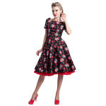 Dolly & Dotty V333-66 Rockabilly Skulls & Roses Darlene Swing Dress - Nichole Jade Rockabilly Boutique