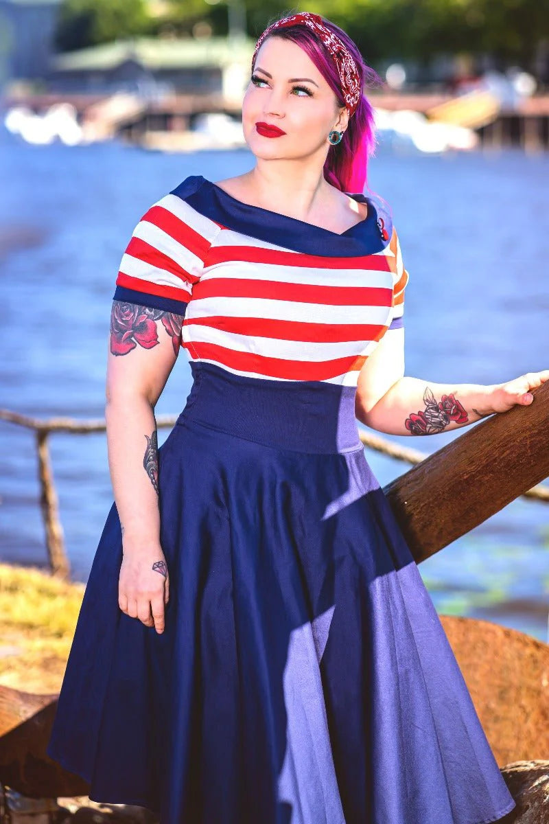 Dolly & Dotty V333-27 Rockabilly Darlene Swing Dress