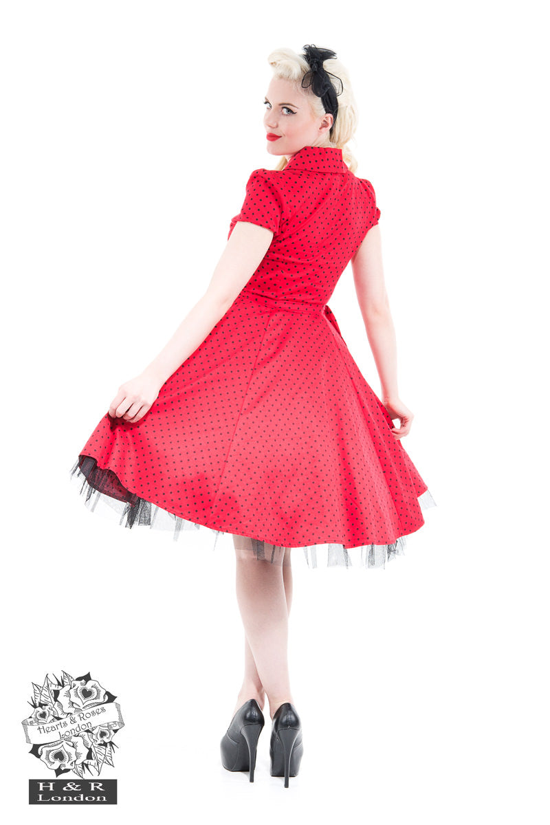 Hearts & Roses 6839 Small Polka Dot Tea Dress - Nichole Jade Rockabilly Boutique