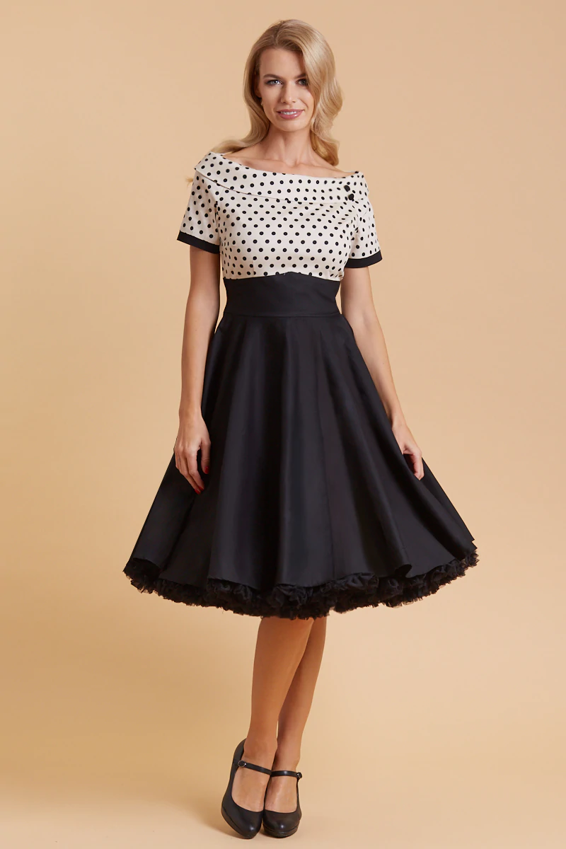 Dolly & Dotty V333 Darlene 50's Style Polka Dot Swing Dress - Nichole Jade Rockabilly Boutique