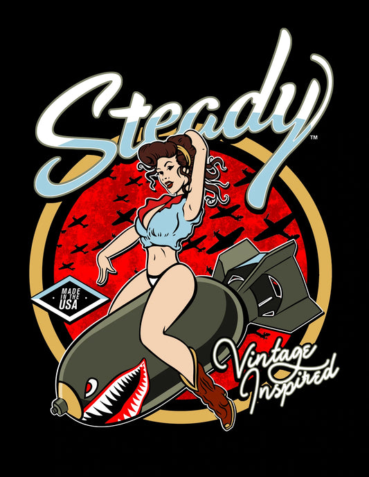 Steady RS51067 Bomber Girl Girls Tee - Nichole Jade Rockabilly Boutique