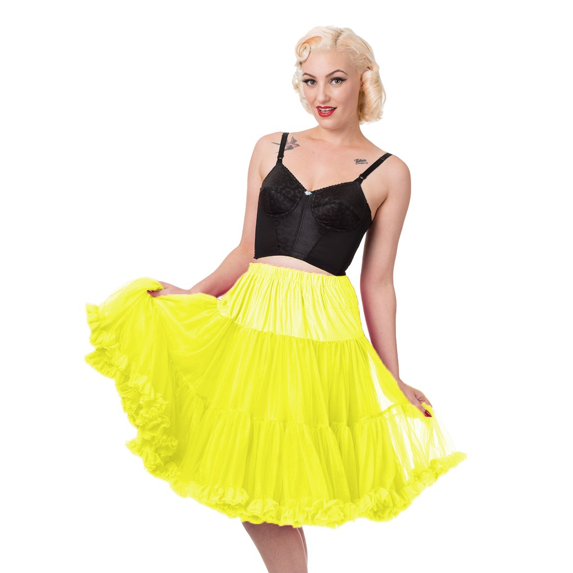 Banned SBN235 Starlite Petticoat Yellow - Nichole Jade Rockabilly Boutique