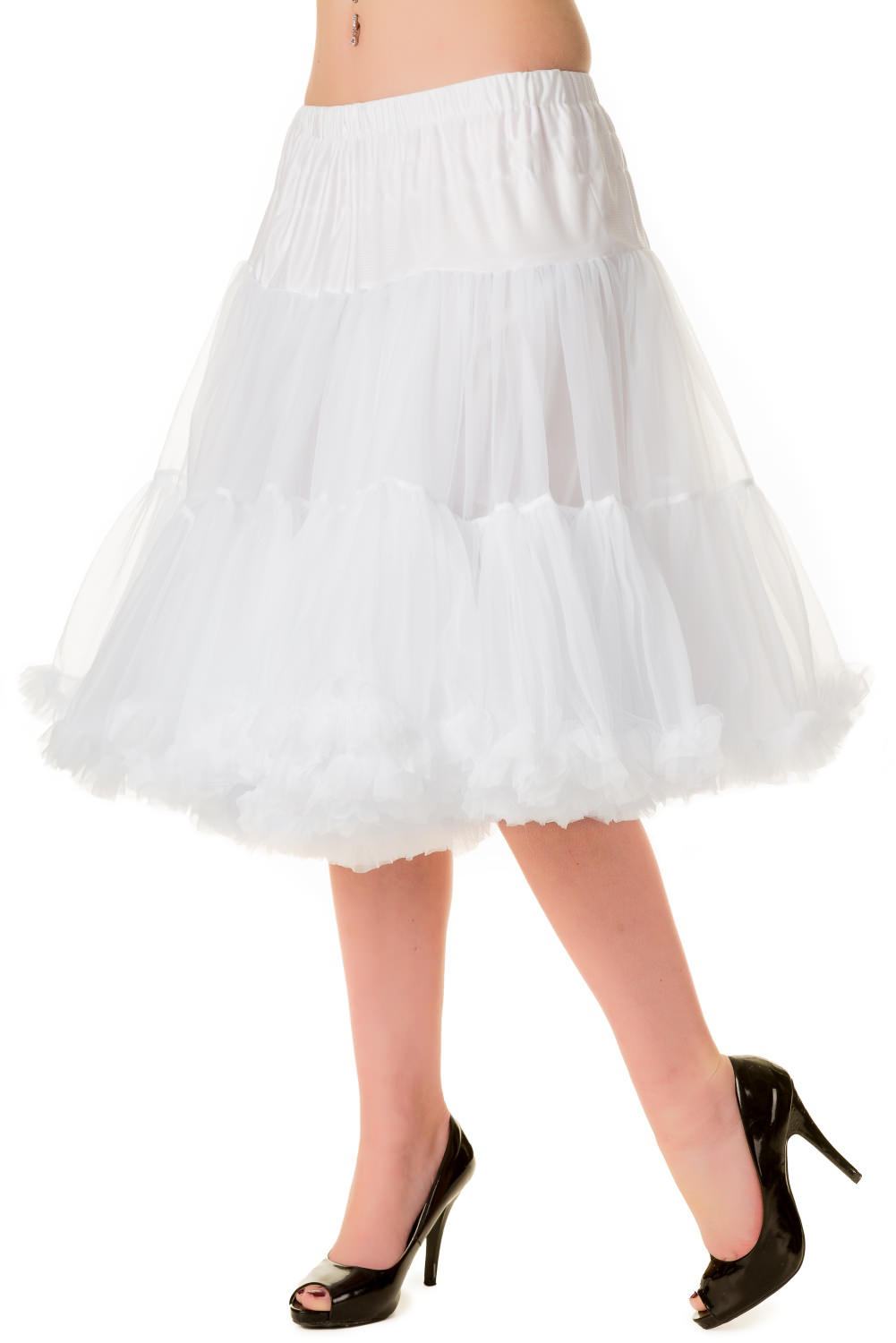 Banned SBN235 Starlite Petticoat White - Nichole Jade Rockabilly Boutique