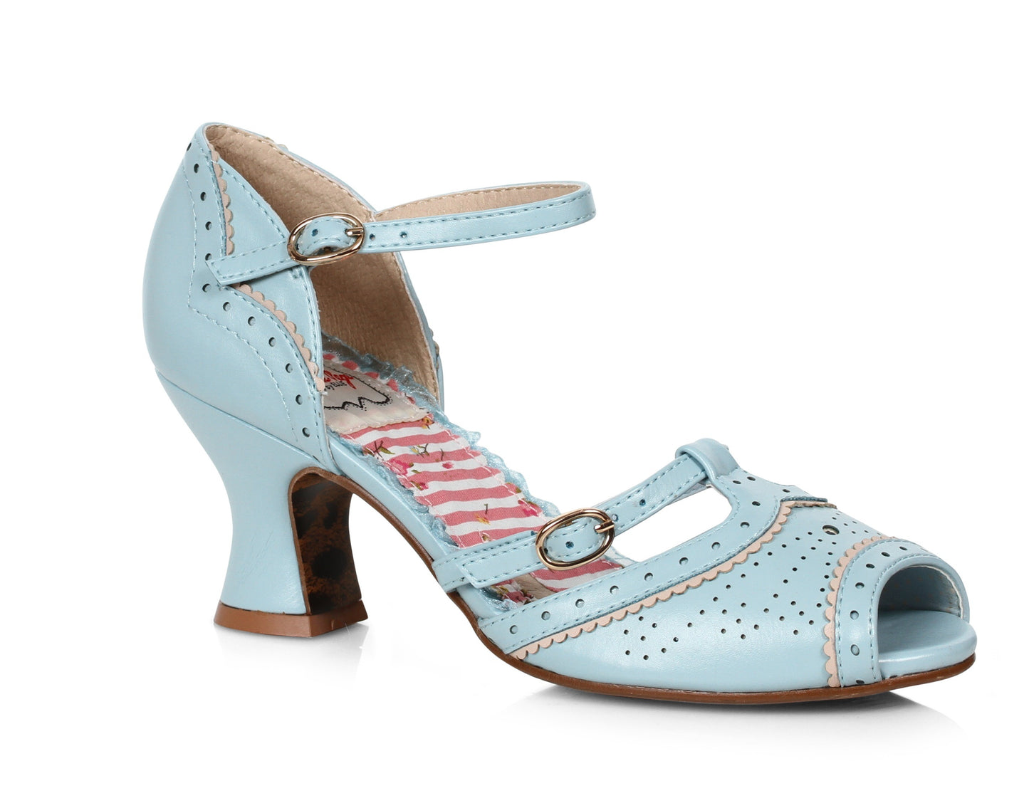 Bettie Page BP253-Nicole Blue Peep Toe heels shoes