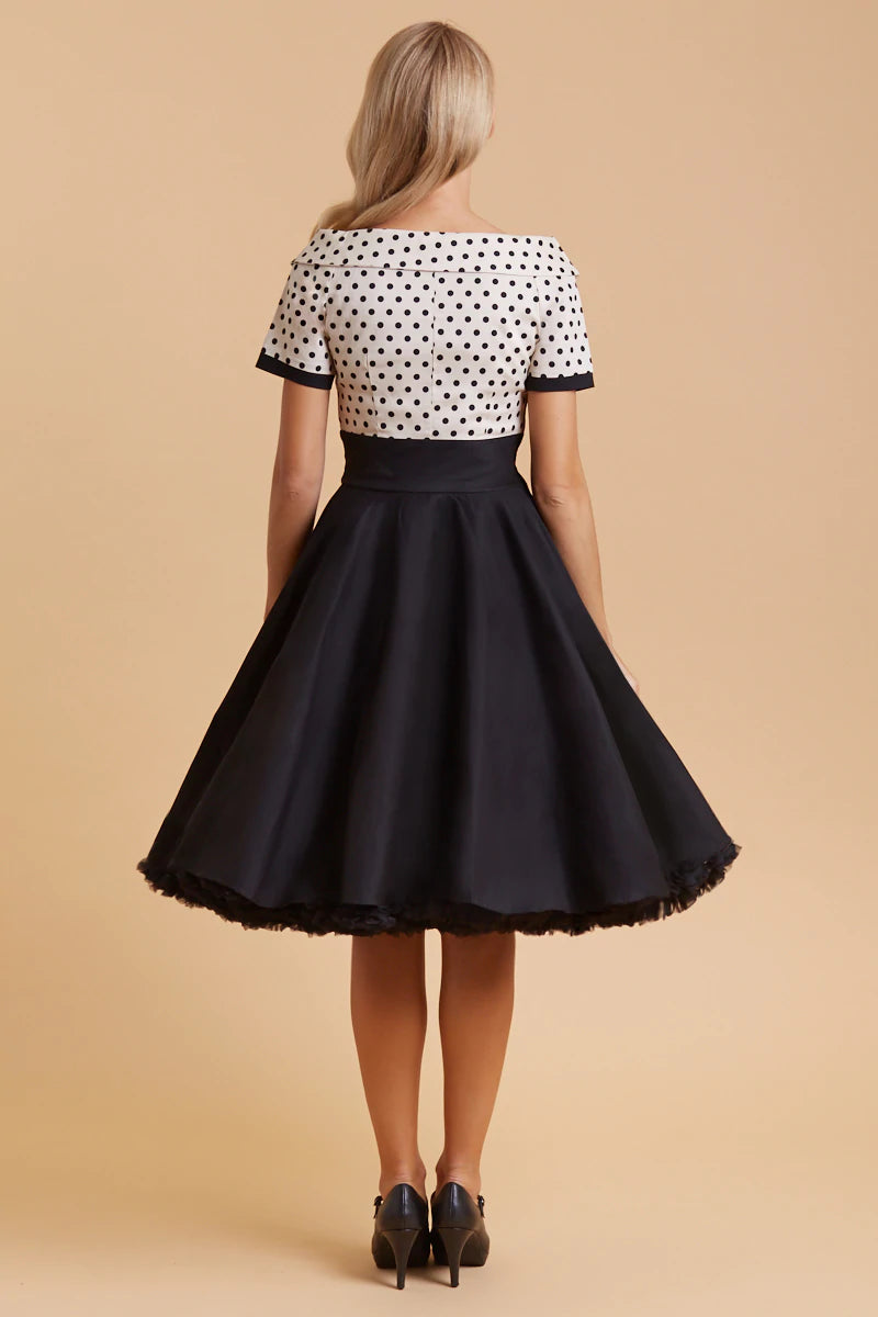 Dolly & Dotty V333 Darlene 50's Style Polka Dot Swing Dress - Nichole Jade Rockabilly Boutique