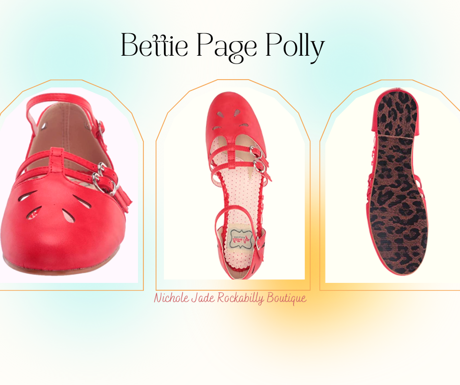 Bettie Page BP100-Polly Red - Nichole Jade Rockabilly Boutique