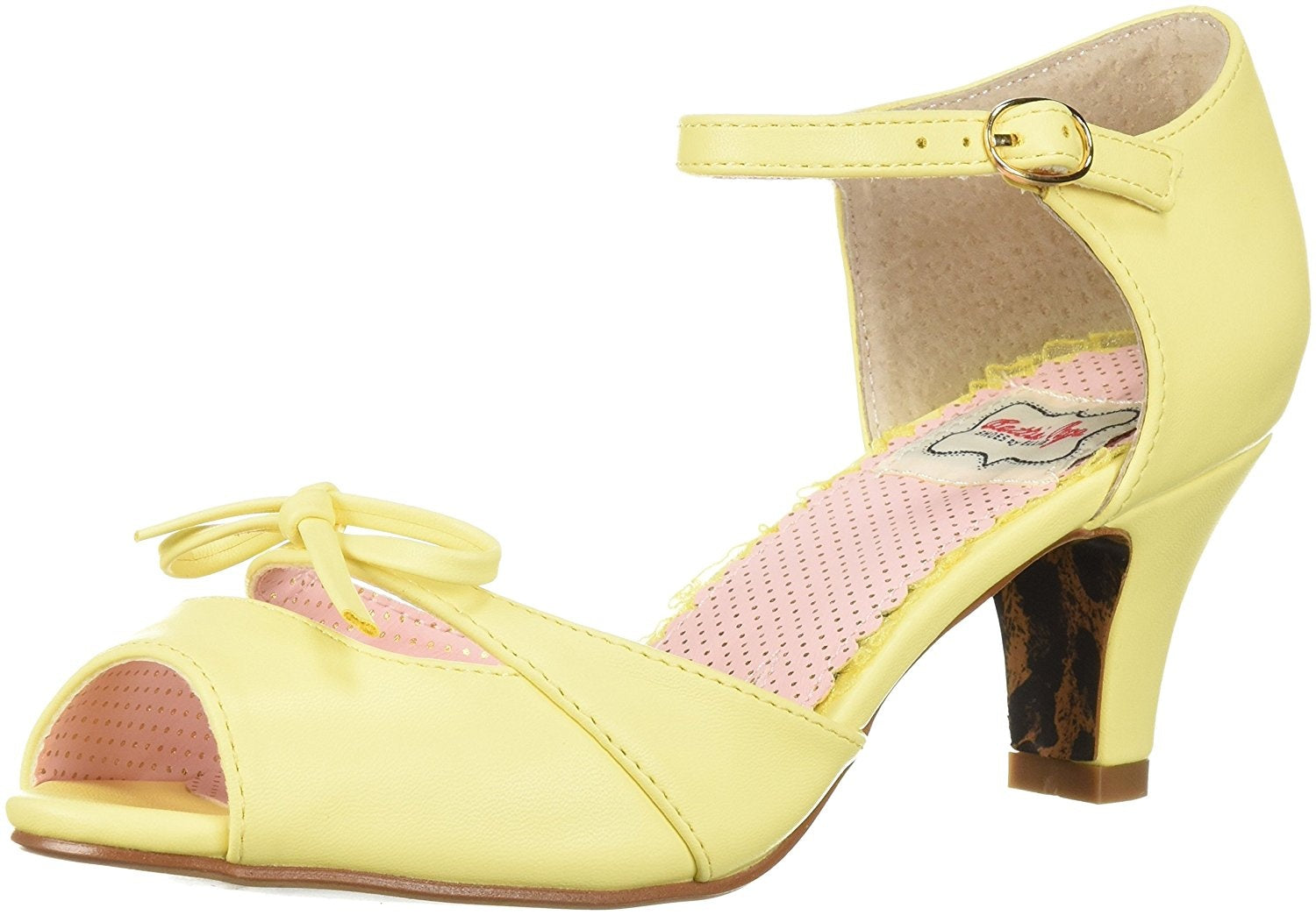 Bettie Page Shoes Tegan Yellow Sandals